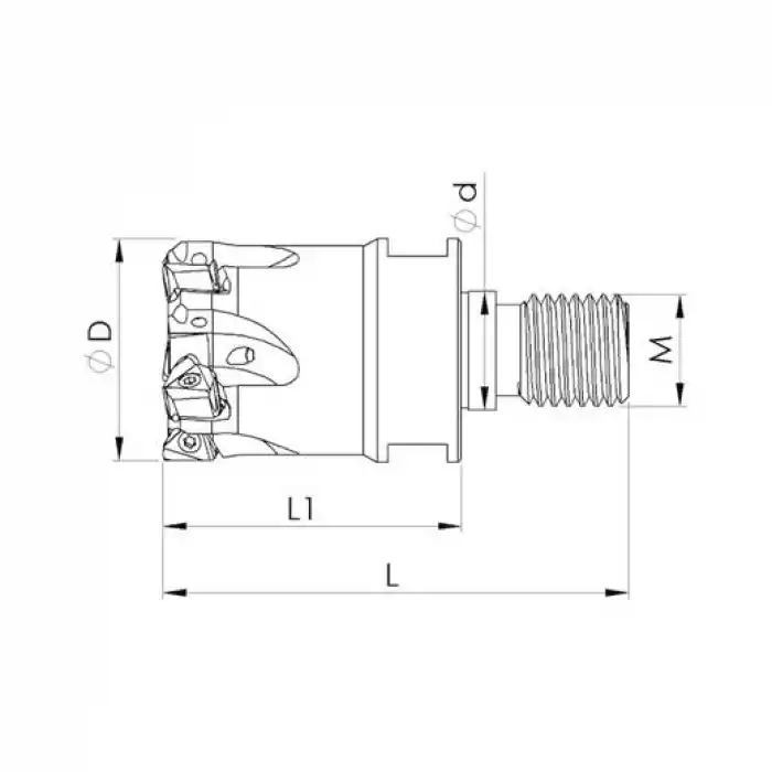 Heikenei VT EM90 25x4 M12 TNGX 1004 Vidalı Tarama Başlığı PRMT