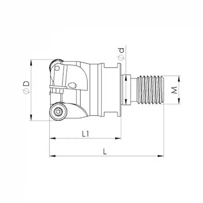 Heikenei VT EMR 42x5 M16 RPMT 10T3 Vidalı Tarama Başlığı KYCR