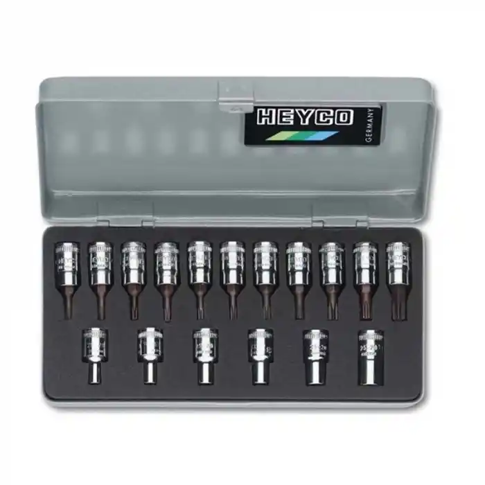 Heyco 17 Parça 1/4 Lokmalı Torks Takımı