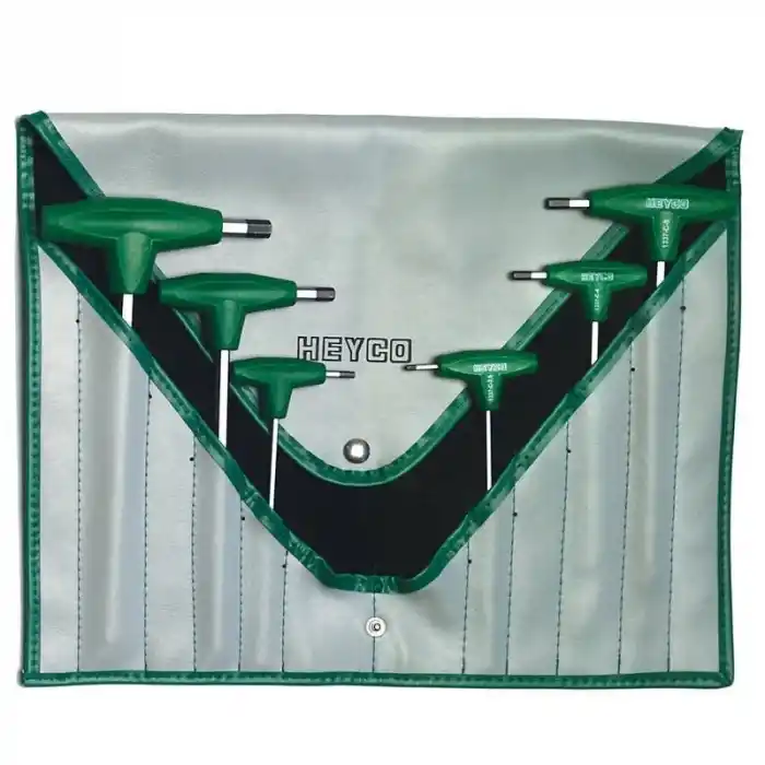 Heyco 6 Parça Altıgen Alyan Vidalar için T Tipi Alyan Anahtar Takımı