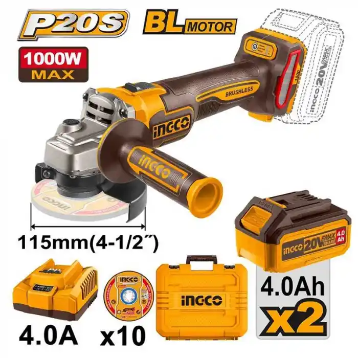 Ingco CAGLI271532E Akülü Avuç Taşlama 115 mm