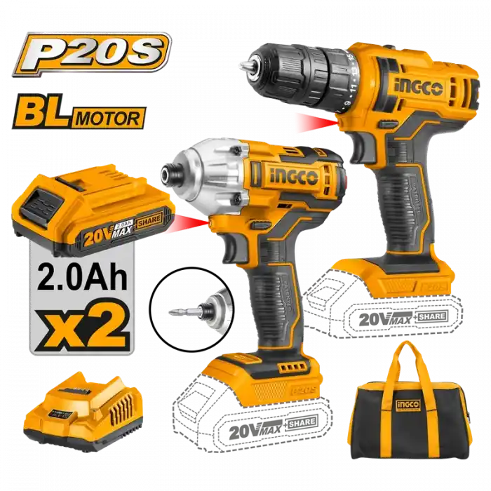 Ingco CKLI2016 Akülü Matkap ve Vidalama Seti