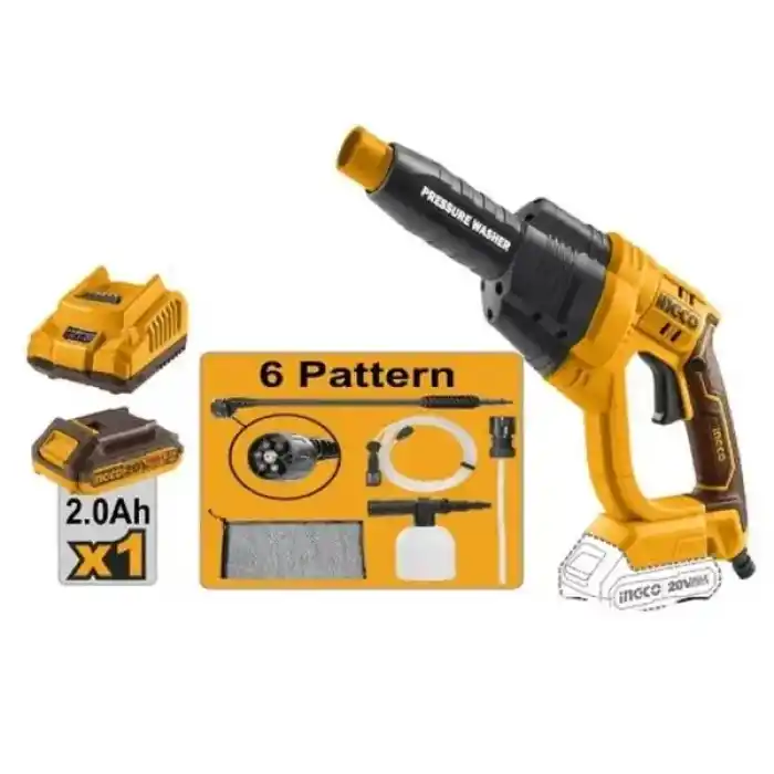 Ingco CPWLI20082 Akülü Basınçlı Yıkama Makinesi 25 Bar