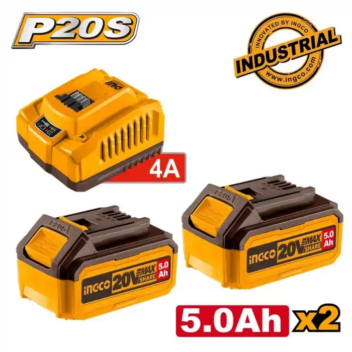 Ingco FBCPK2513E Akü ve Şarj Cihazı Seti 20V 5.0Ah