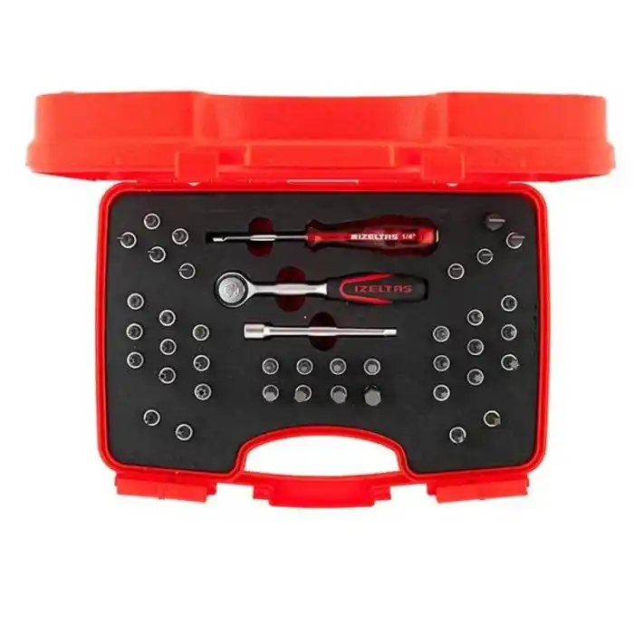 İzeltaş 1107001042 42 Parça 1/4 Bits Uçlu Lokma Takımı