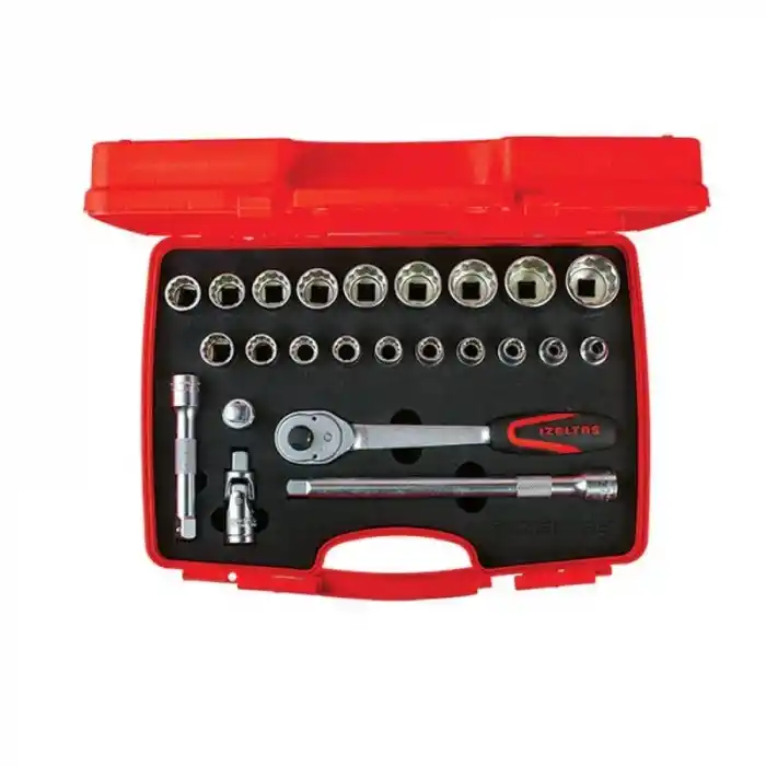 İzeltaş 1114006024 1/2 24 Parça Oniki Köşe Lokma Anahtar Takımı