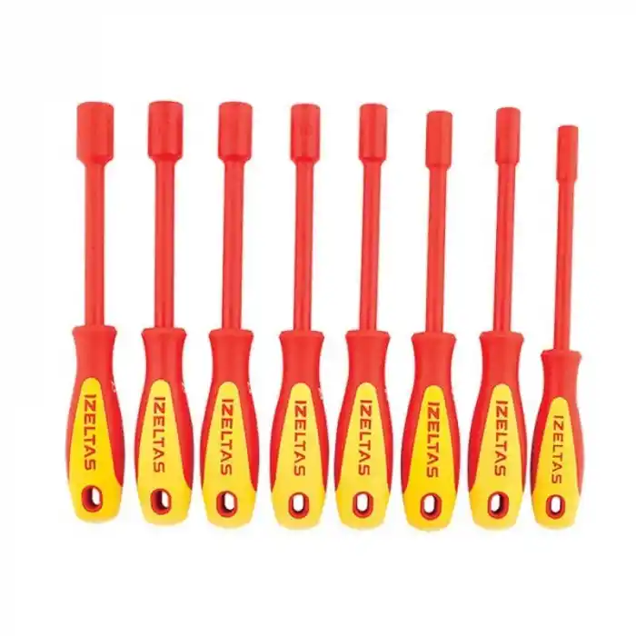İzeltaş 4773008108 1000V Süngüsü İzoleli 8 Parça Lokma Uçlu Tornavida Seti