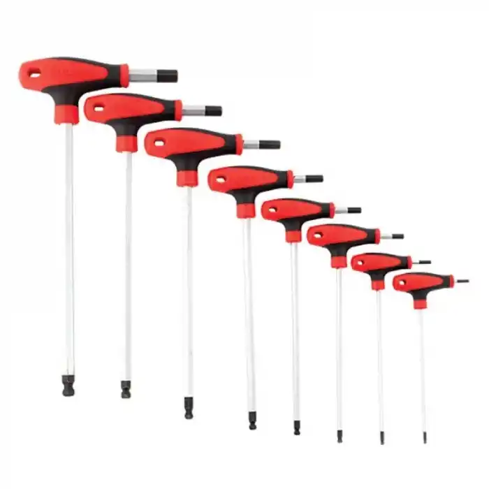 İzeltaş 4921008108 8 Parça T Tipi Yuvarlak Başlı Alyan Anahtar Takımı