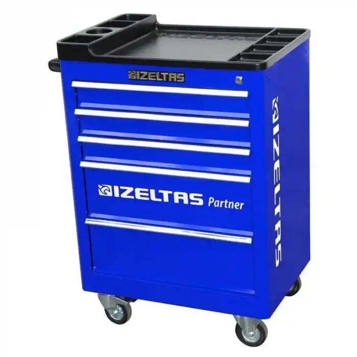 İzeltaş 8235325005 5. Çekmeceli Partner Serisi Boş Mavi Takım Dolabı