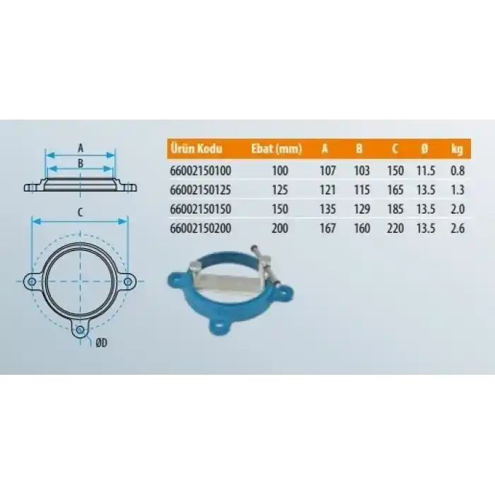 Kanca Castillo Sfero Mengene 100 mm için Döner Mengene Tablası
