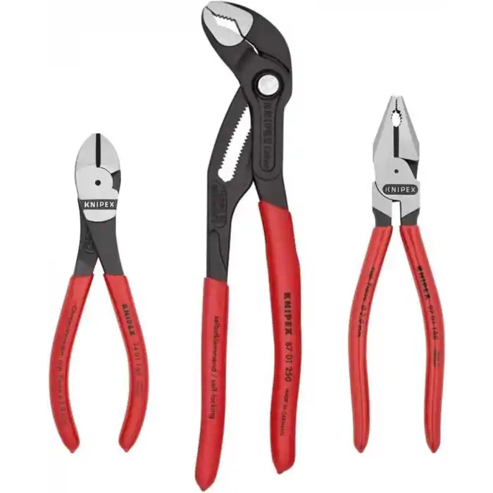 Knipex 00 20 10 Kombine Pense+Yan Keski+Fort Pense Seti
