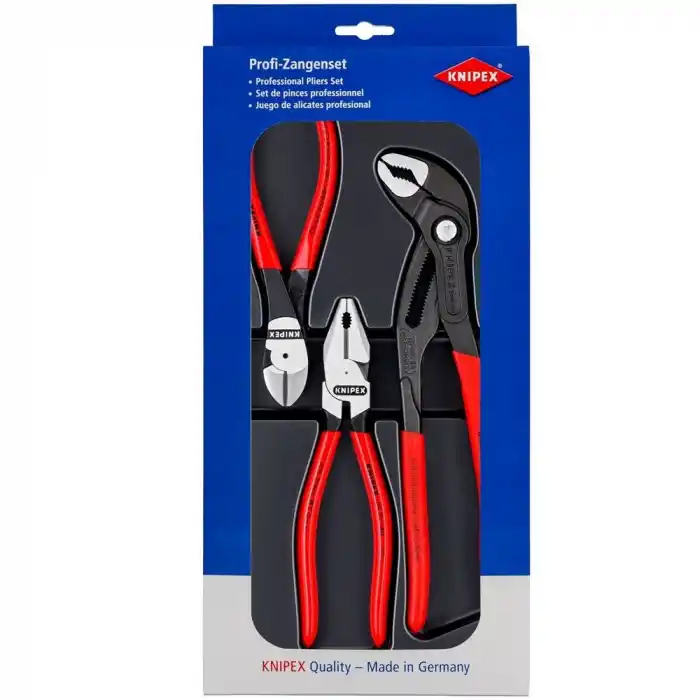 Knipex 00 20 10 Kombine Pense+Yan Keski+Fort Pense Seti