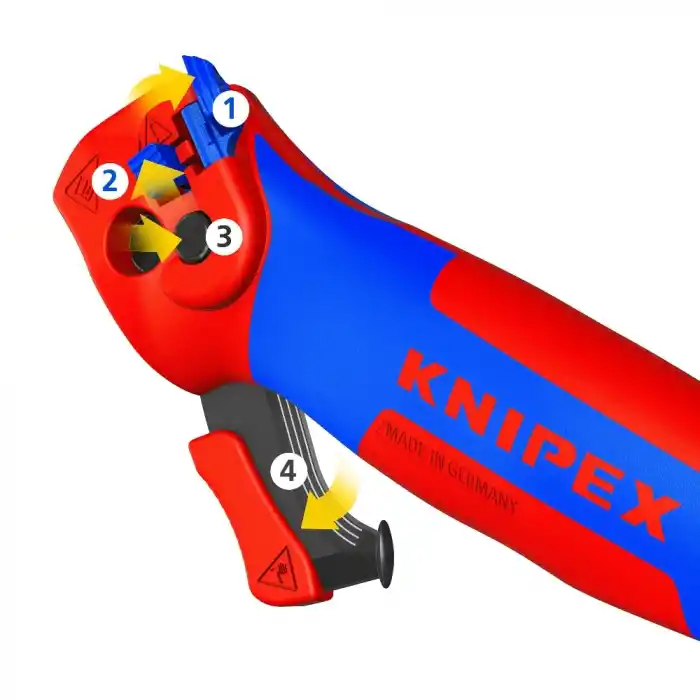 Knipex 16 50 145 SB Cırcırlı Soyma Soyma Bıçağı