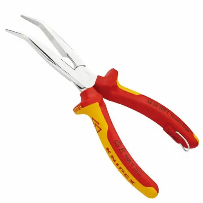 Knipex 26 26 200 T VDE Eğri Ağız Kargaburun 200 mm