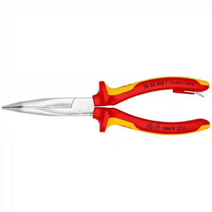 Knipex 26 26 200 T VDE Eğri Ağız Kargaburun 200 mm