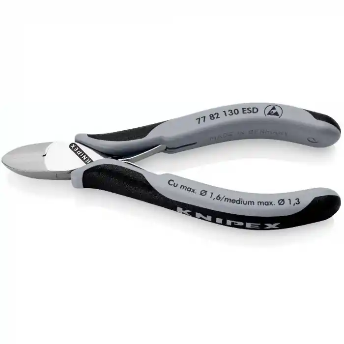 Knipex 77 82 130 ESD Hassas Elektronikçi Yan Keski 130 mm