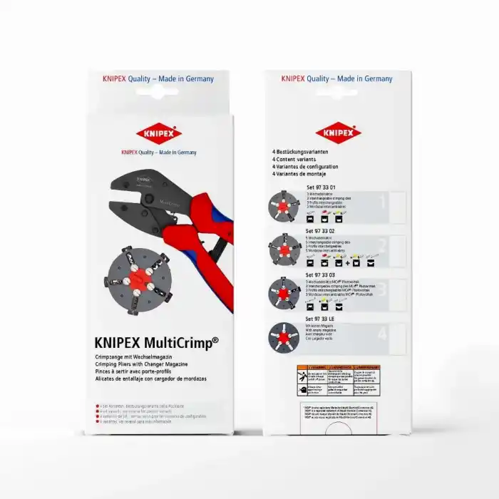 Knipex 97 33 03 MultiCrimp Değiştirilebilir Çeneli Pabuç Sıkma Pensesi