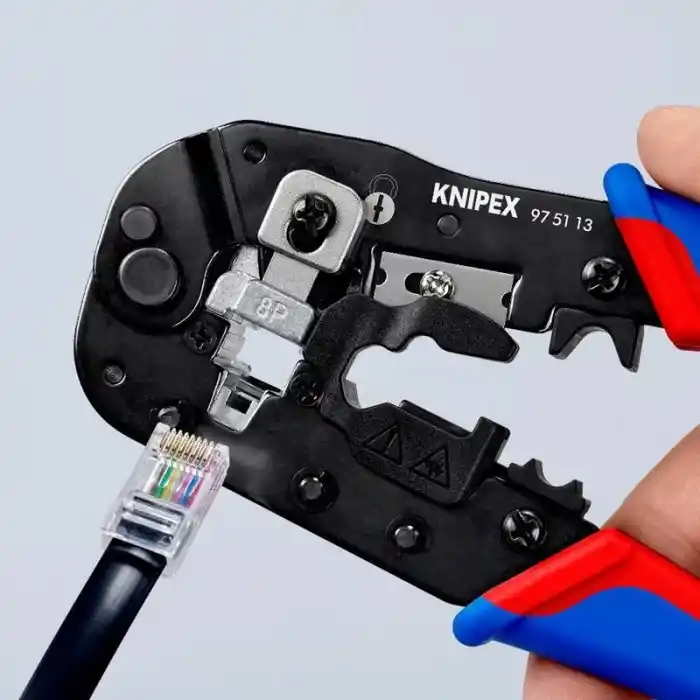 Knipex 97 51 13 RJ45 Western Konnektörler için Sıkma Pensesi
