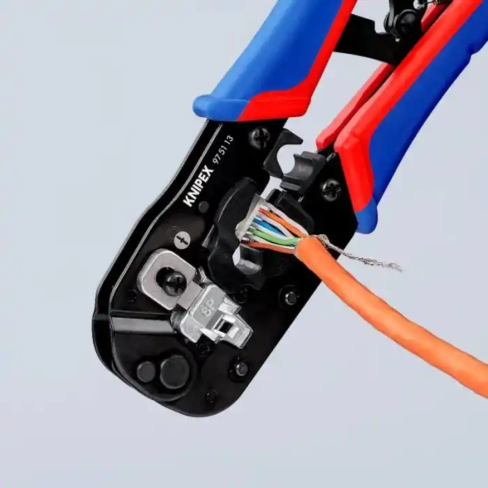 Knipex 97 51 13 RJ45 Western Konnektörler için Sıkma Pensesi