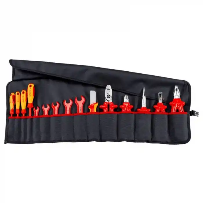 Knipex 98 99 13 Rulolu Alet Çantası Elektrikçi 15 Parça