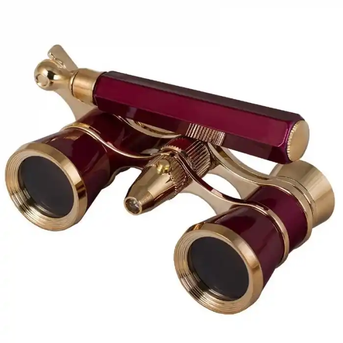 Levenhuk Broadway 325N LED Işıklı ve Zincirli Kırmızı Opera Dürbünü