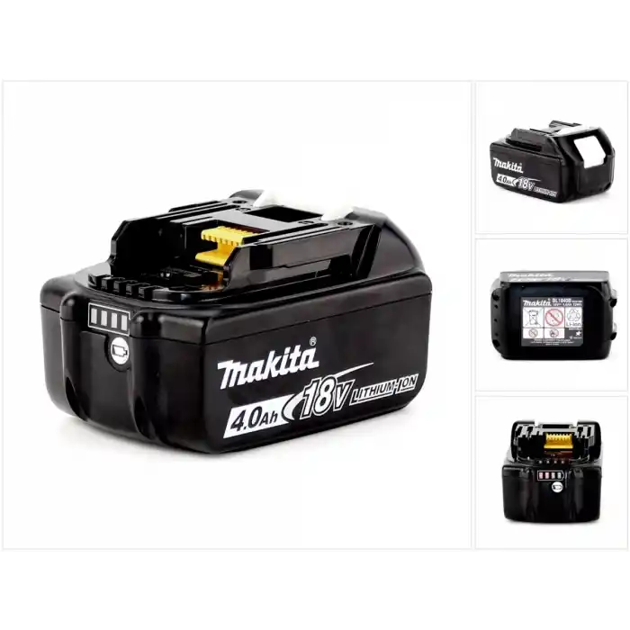 Makita 197265-4 BL1840B Model 18 Volt 4.0Ah Güç Sürgülü Güç Göstergeli Yedek Akü