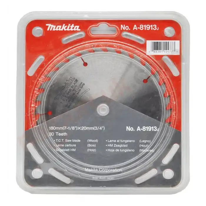 Makita A-81913 5704R,HS7601,M5802M,MT582, DHS710RM2J için Elmas Daire Testere Bıçağı 180x20mm 30 Diş