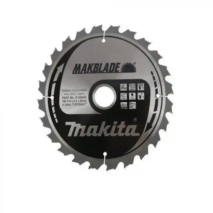 Makita B-08903 LS0815FL Gönye Kesme için Elmas Daire Testere Bıçağı 216x30mm 24 Diş