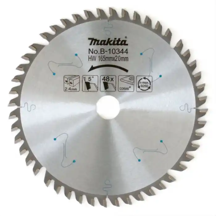 Makita B-10344 SP6000K,DSP600 Daire Testere için Elmas Testere Bıçağı 165x20mm 56 Diş