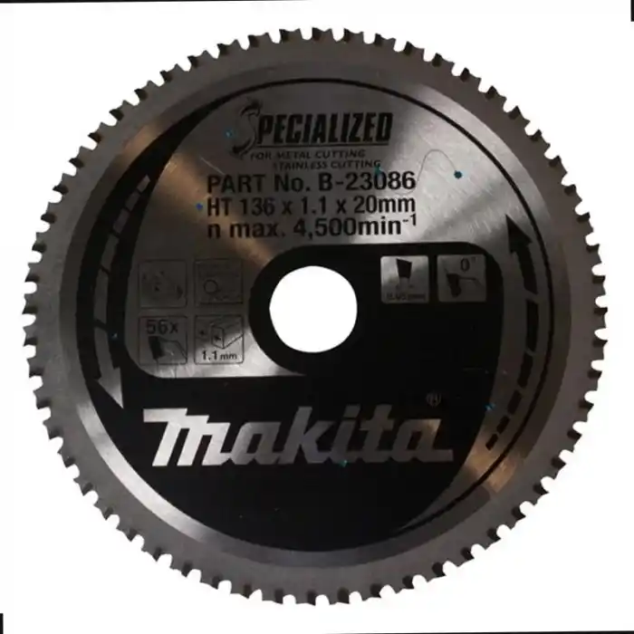 Makita B-23086 Metal Kesme için Metal Elmas Daire Testere Bıçağı 136x20mm 56 Diş