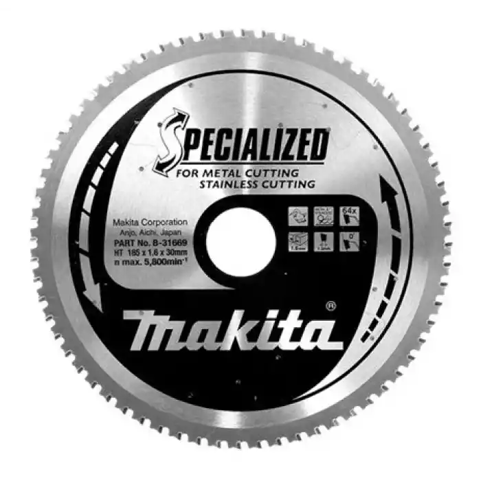 Makita B-31669 Metal için Daire Testere Bıçağı 185x30mm 64 Diş