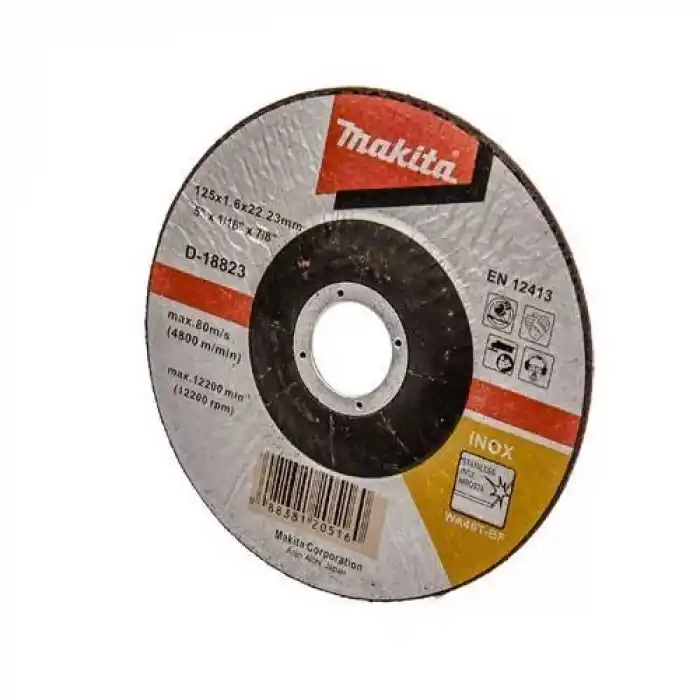 Makita D-18823 Bombeli Düz Flex İnox Kesme Taşı 125x1.6mm
