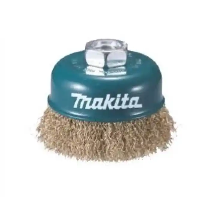 Makita D-39805 Ahşap İşleri Dalgalı Sarı Telli Çanak Fırça 100xM14x2mm