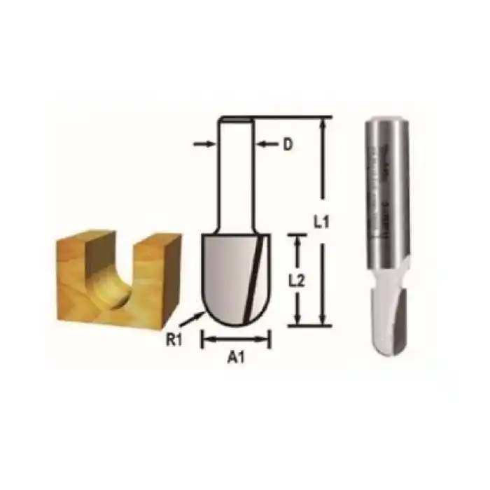 Makita D-47977 Dalma Yarım Ay Kanal Freze Bıçağı (Çift Bıçak)