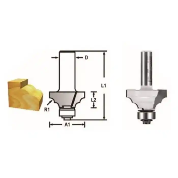 Makita D-48577 Çift Yuvarlak Profil Freze Bıçağı (Çift Bıçak)