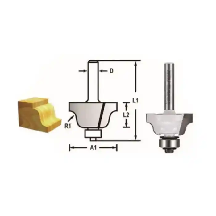 Makita D-48767 Rulmanlı Profil Freze Bıçağı (Çift Bıçak)