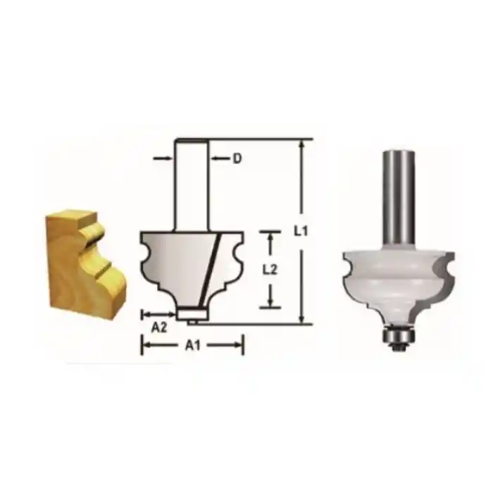 Makita D-48832 Balık Küpeşte Freze Bıçağı (Çift Bıçak)