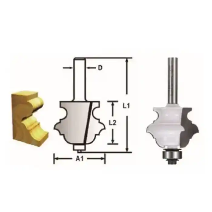 Makita D-48876 Rulmanlı Multi Profil Freze Bıçağı (Çift Bıçak)