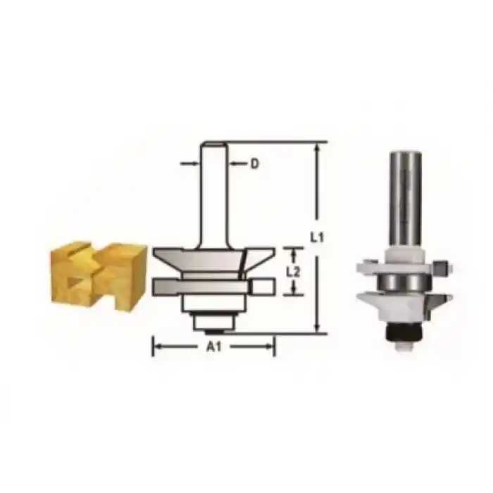 Makita D-48898 Rulmanlı Rustik Çerçeve Kapak Freze Bıçağı (Çift Bıçak)