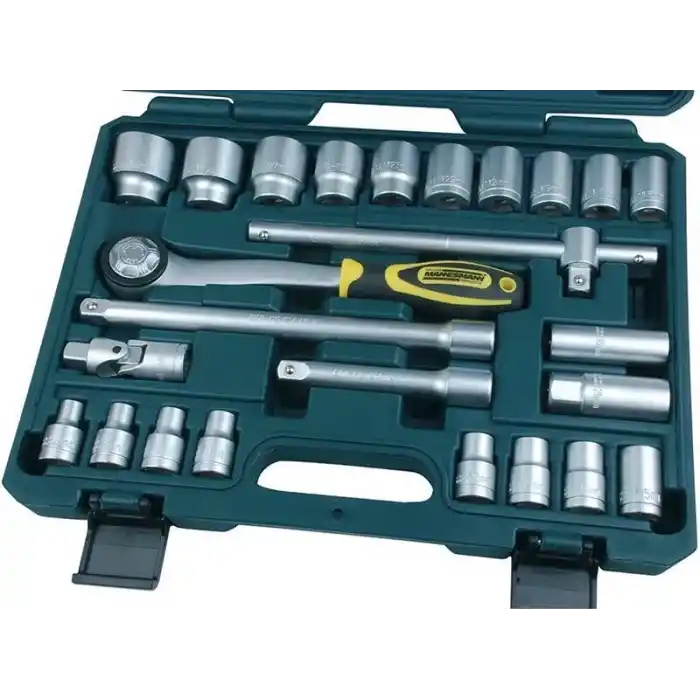 Mannesmann 29080 Lokma Takımı, Cr-V (1/2 inç, 25 Parça) - 10 YIL Garantili