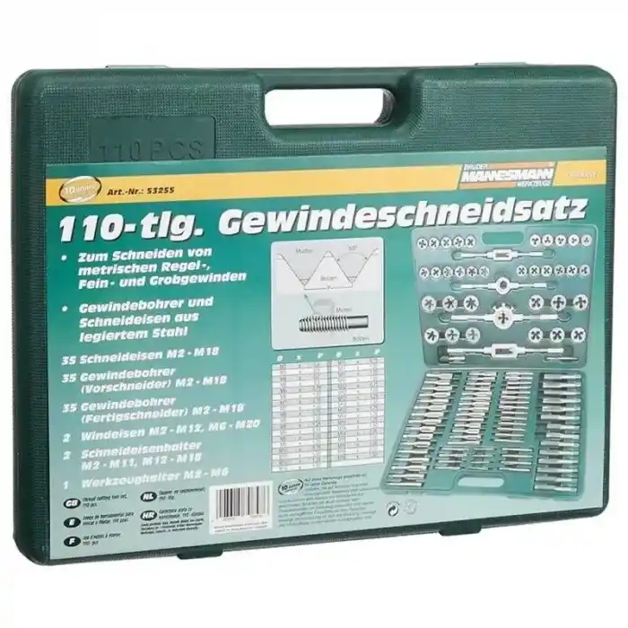 Mannesmann 53255 Kılavuz Pafta Seti 110 Parça