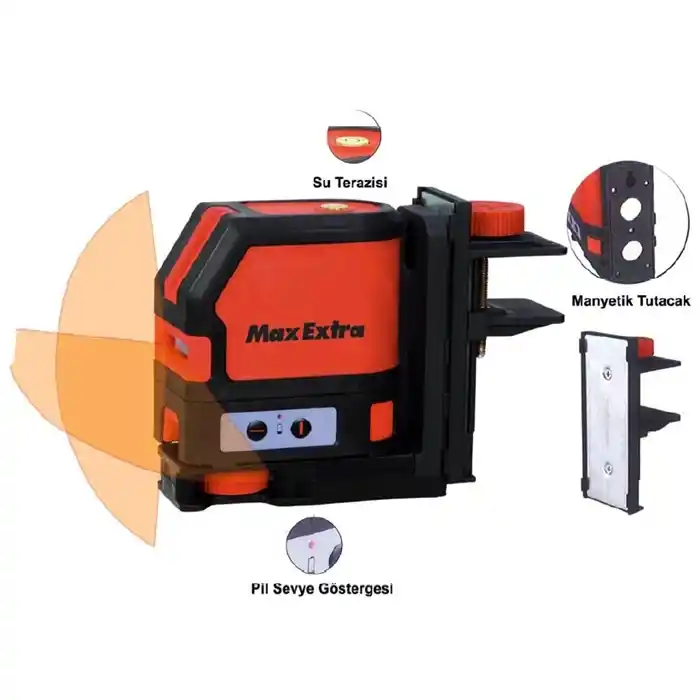 Max-Extra SA-02L Lazer Şakül Metre 1 Dikey 1 Yatay