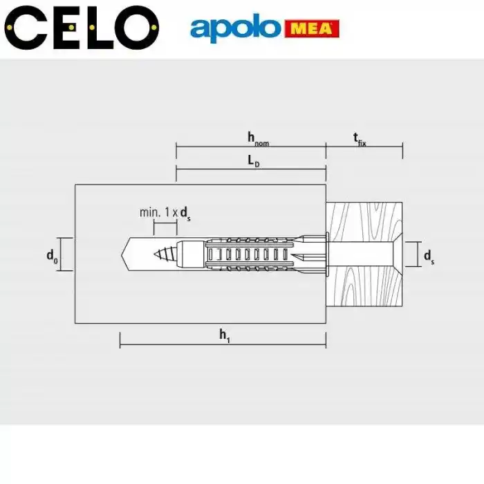 MEA MZK 14 Dübel (14x76mm, 25 adet)
