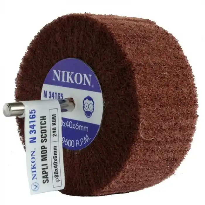 Nikon N34165 80x40x6mm 240 Kum Non Woven Saplı Mop Zımpara