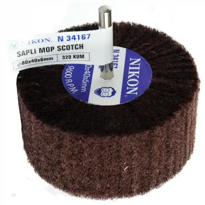 Nikon N34167 80x40x6mm 320 Kum Non Woven Saplı Mop Zımpara