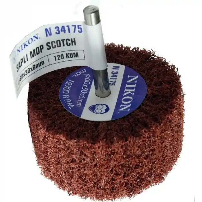 Nikon N34175 60x30x6mm 120 Kum Non Woven Saplı Mop Zımpara