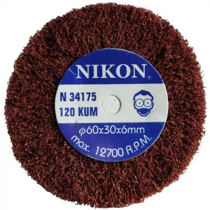 Nikon N34175 60x30x6mm 120 Kum Non Woven Saplı Mop Zımpara