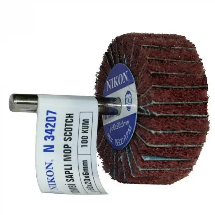 Nikon N34207 50x20x6mm 100 Kum Non Woven Saplı Kombi Mop Zımpara