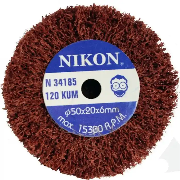Nikon NIK34185 50x20x6mm 120 Kum Non Woven Saplı Mop Zımpara