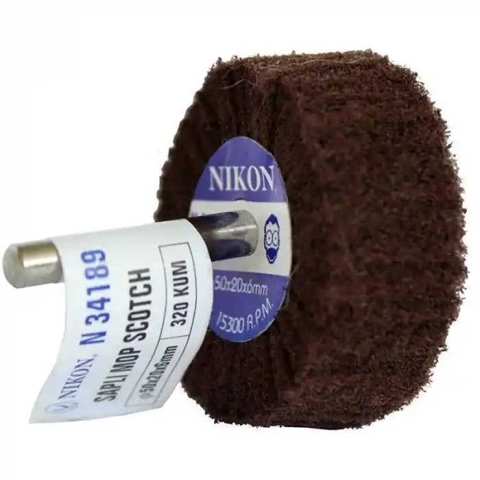 Nikon NIK34189 50x20x6mm 320 Kum Non Woven Saplı Mop Zımpara